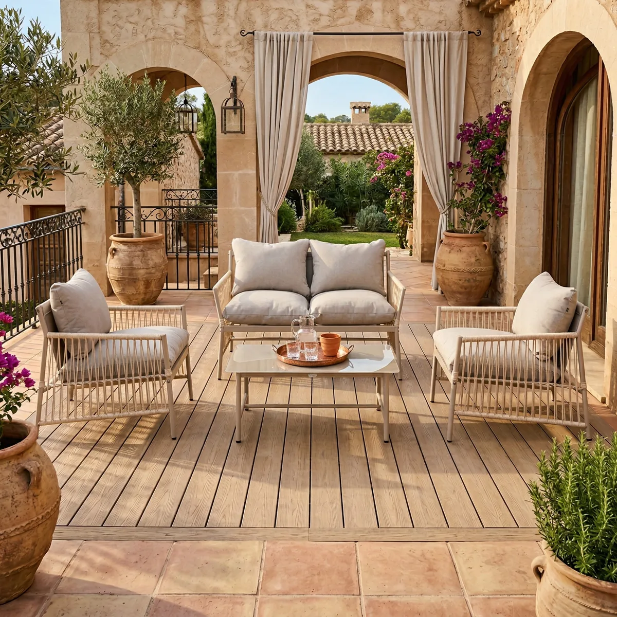 Outdoor Lounge — Mediterranean Terrace