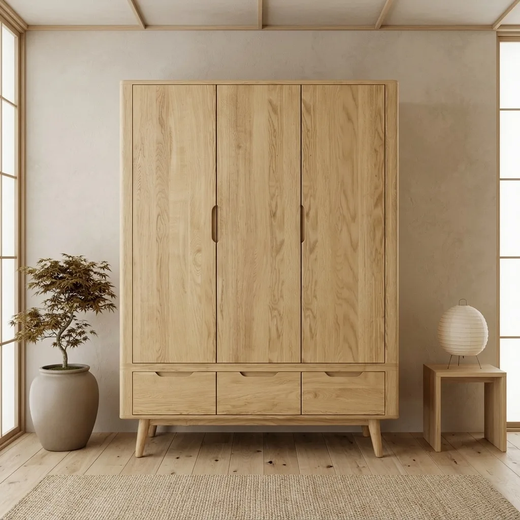 Oak Wardrobe — Japandi