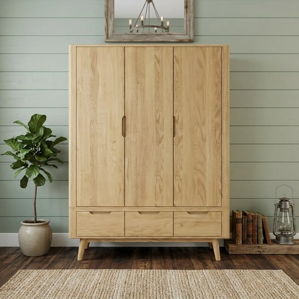 Oak Wardrobe — Rustic Farmhouse